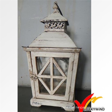 Shabby Chic Outdoor Star Wooden White Lanterns